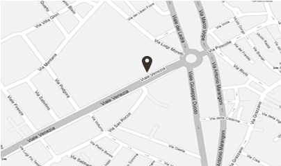 black and white map showing the location of the store